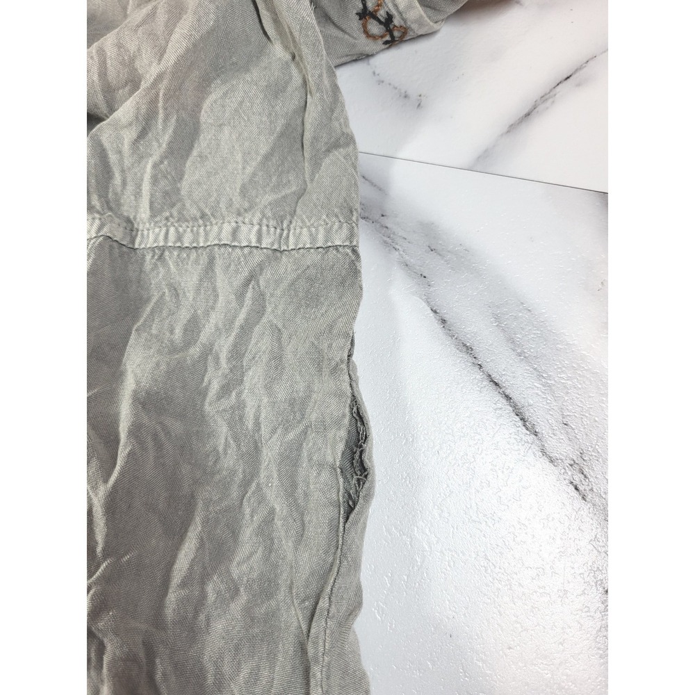MPH Grey Floral Embroidered Sleeveless Maxi Dress Medium‎ Boho Hippie Grunge - Picture 7 of 10
